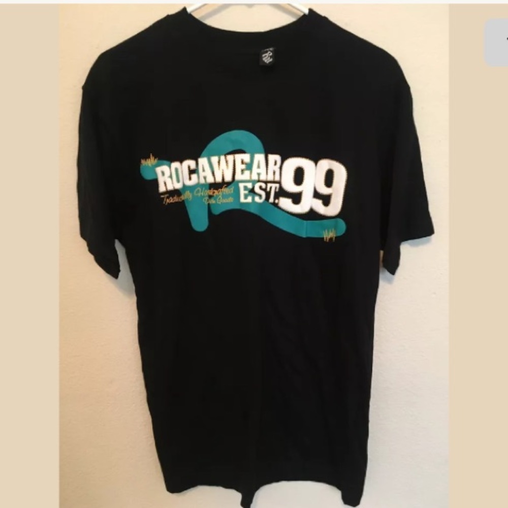 Rocawear Black Large (14/16) Short Sleeve T‎ (r13)